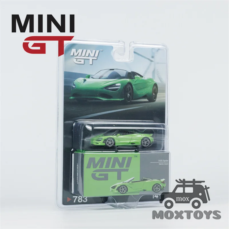 MINI GT 1:64 750S Spider Mantis Green LHD Blister box Ver. Diecast Model Car