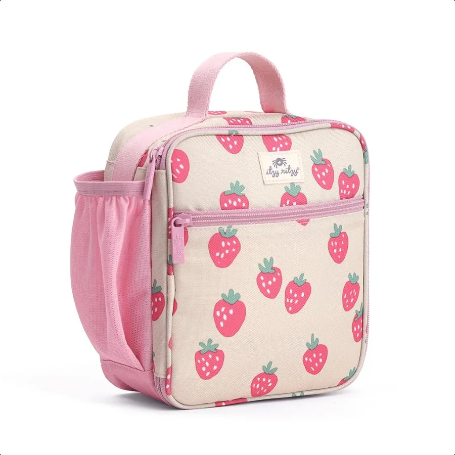 

Toddler Lunch Box Lunch Bag is Insulated and Includes Water Bottle Holder Plus 2 Pockets Durable Easy to Clean Toddler Bag Stra