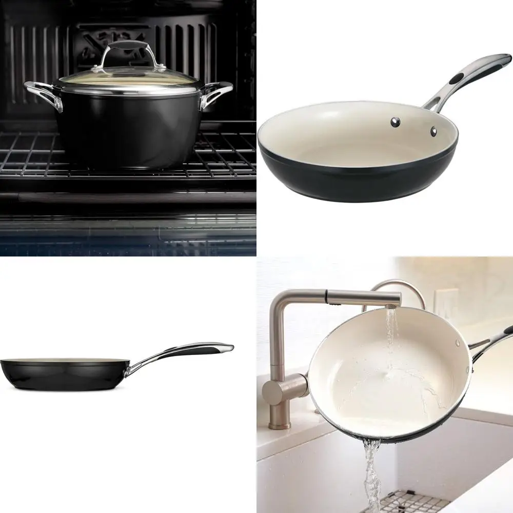 

Сковорода Ceica Deluxe 10 дюймов, антипригарная сковорода Ceic, для использования в духовке, цвет металлик-черный