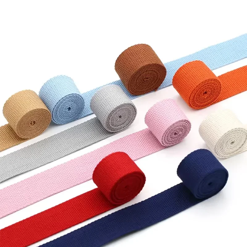 2Meters-5Meters 32mm Polyester Cotton Webbing for Bag Strap Canvas Ribbon Tapes Backpack Belt Bias Binding DIY Garment Band