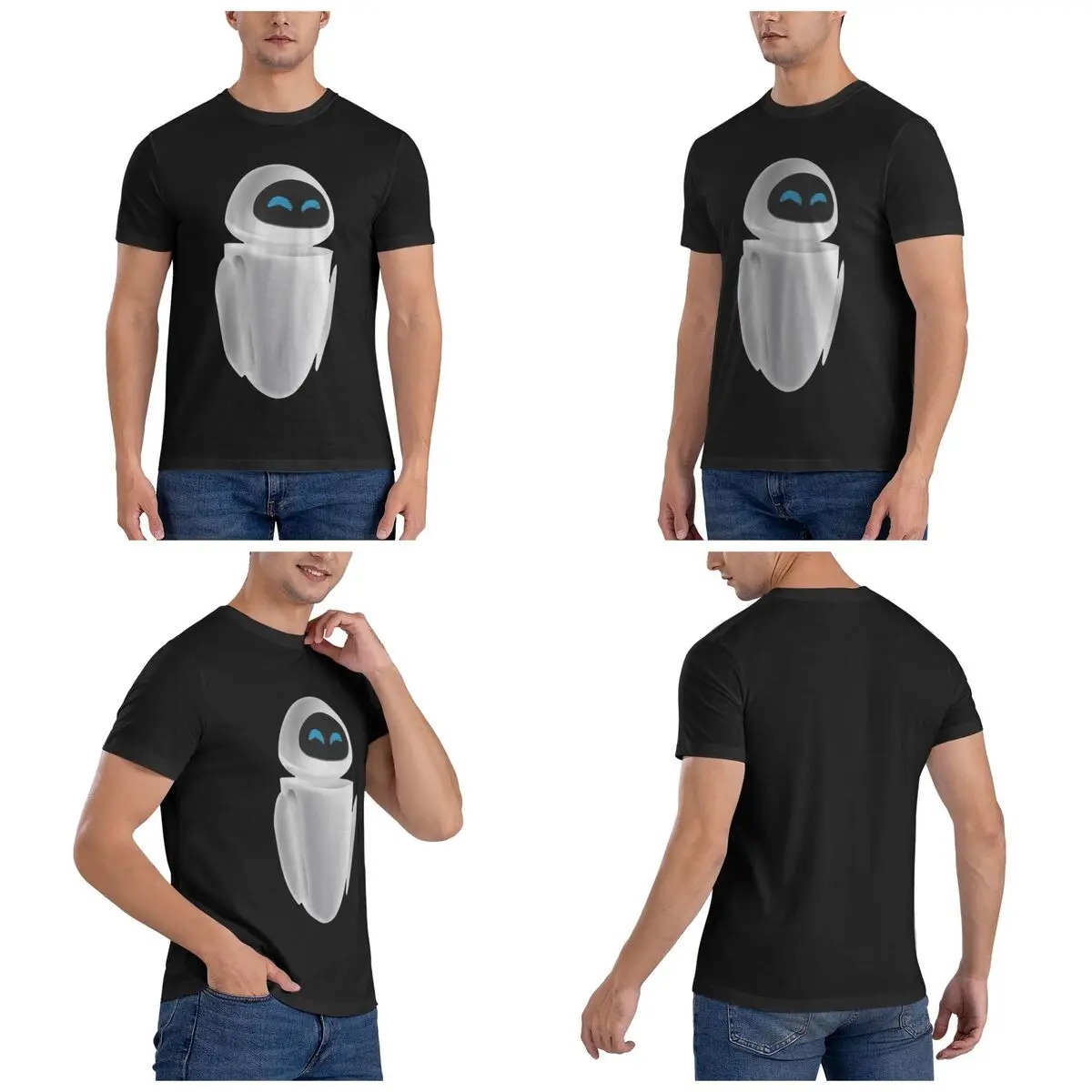 WALL-E T-Shirt for Men Cotton Plus Size T Shirts Men's Tees Short Crew Neck Summer Clothes Tops S-6XL