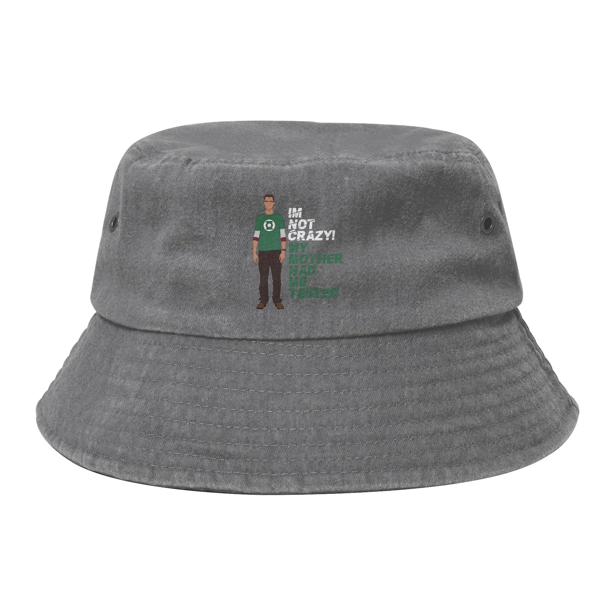 Streetwear Sheldon Cooper Im Not Crazy The Big Bang Theory Bucket Hats Girl UV Protection Hiking  Fisherman Caps Travel Headwear