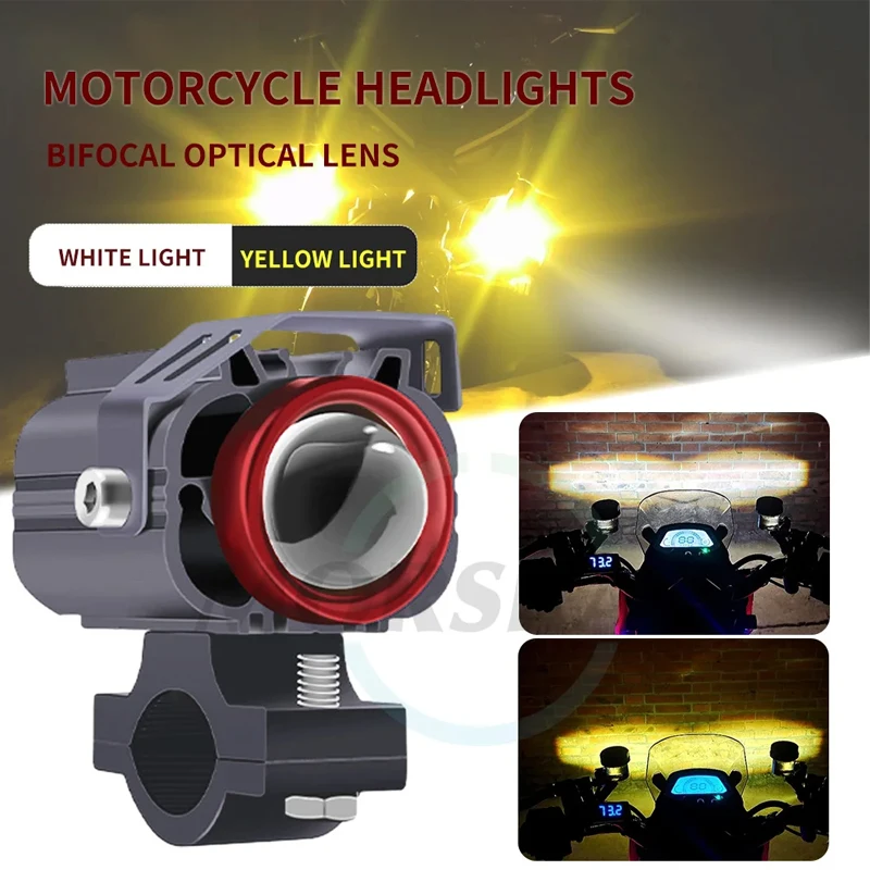 

Motorcycle Auxiliary Spotlight Light Motorcycle LED Headlight Flashing Long Range Spotlights Driving Lamp motorcycle accessories