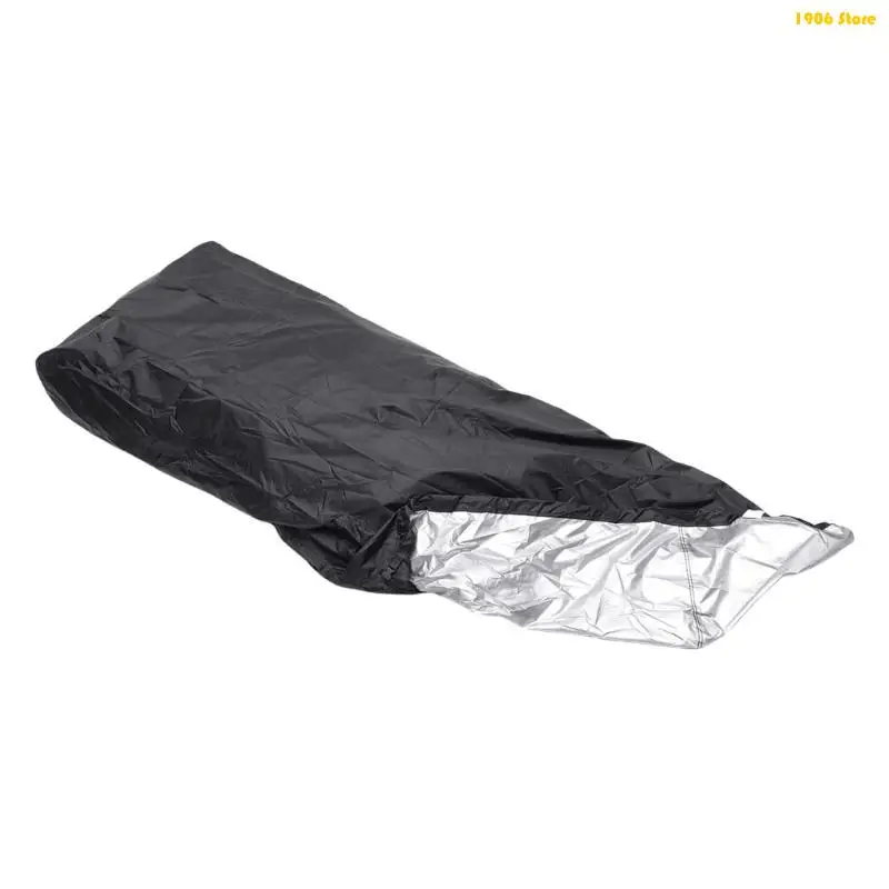 U1JB Lawnmower Cover, Waterproof Lawnmower Cover, 210D Oxford Lawnmower Protective Cover with Drawstring for Lawn Tractors