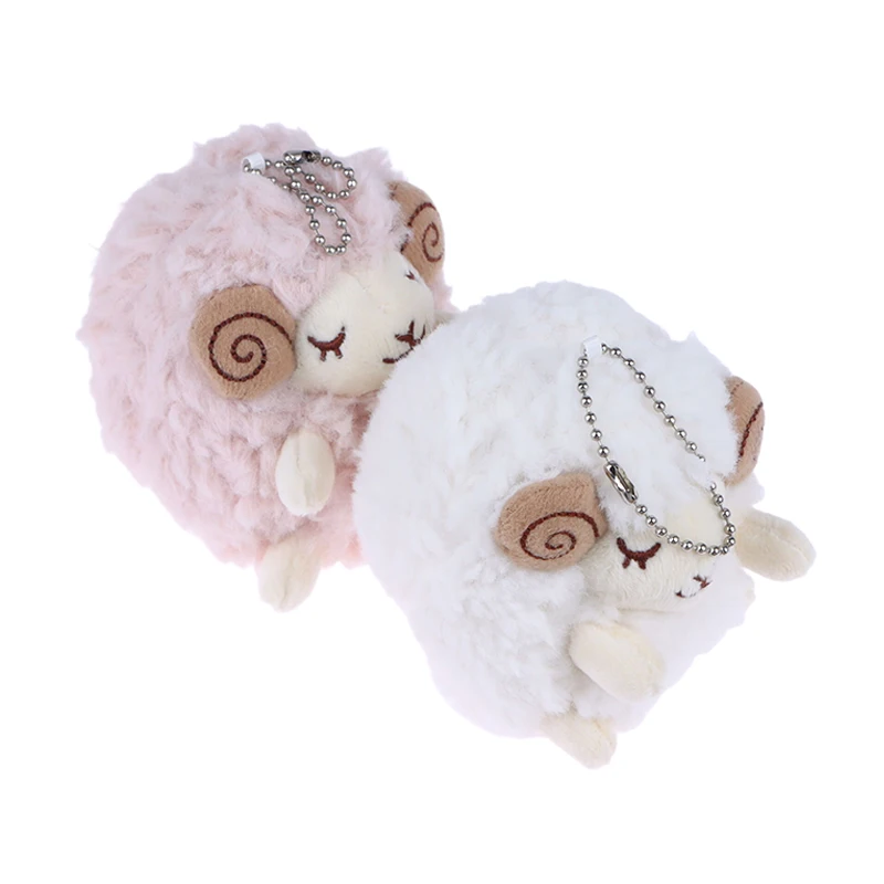 Pendentif en peluche de mouton pour sac à dos, 1 pièce, mignon, Mini mouton en peluche, poupée d'agneau douce, porte-clés d'ornement pour décoration de voiture