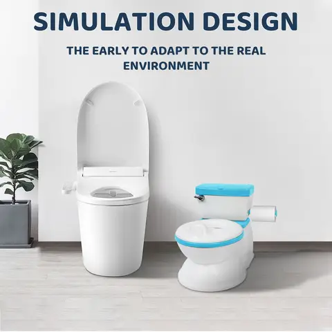 बेबी पॉटी टॉयलेट रियल फील 2-इन-1 वाइप्स स्टोरेज के साथ हटाने योग्य सीट बच्चों का सिमुलेशन प्रशिक्षण साफ करने में आसान असेंबल 8 best sales शिशु पॉटी सीट - №1