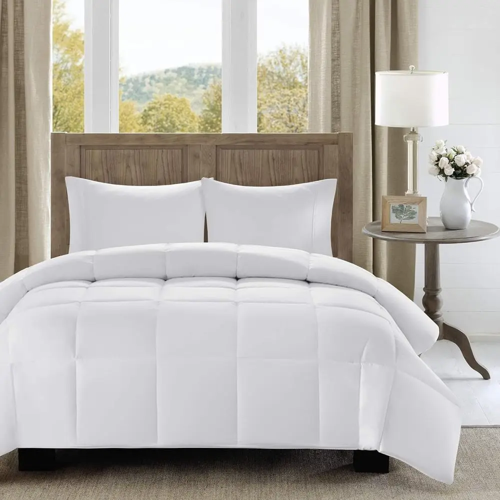 

Cotton Comorter, 300 Thread Count Cotton Comorter, Box Quilting, Sot, Breathable, Lightweight All Seasons Down Alternative Beddi