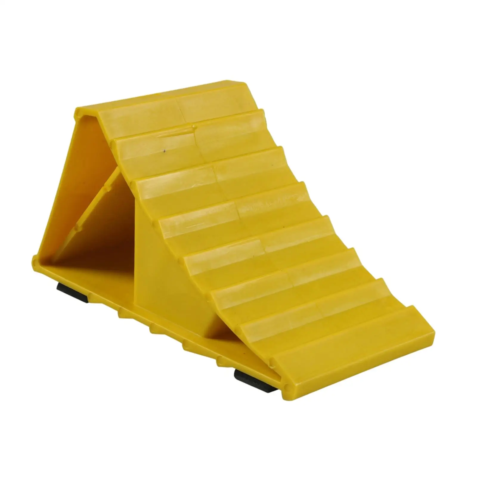 Calço de roda antiderrapante para caminhão e carro, ferramenta versátil, estrutura triangular resistente, acessório leve, rolha de pneu amarelo