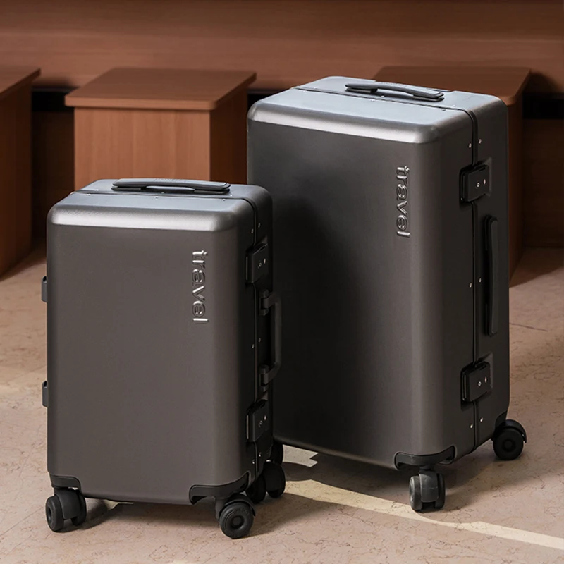 Maleta de equipaje con marco de aluminio, cubierta de carrito para estudiantes de gran capacidad de 20-26 pulgadas, cerradura de combinación, maleta de viaje, cabina de viaje