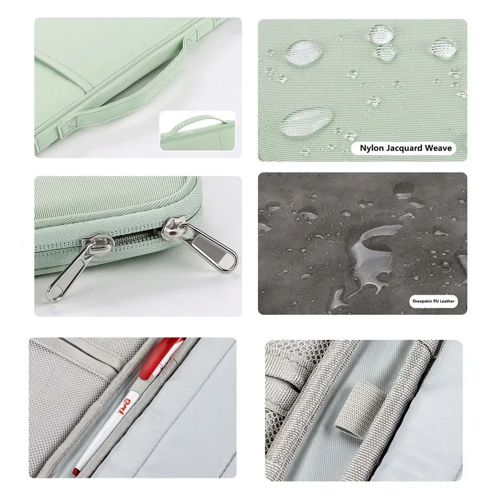 Tablet Storage Bag for Teclast T65MAX T65 ArtPad Pro Waterproof Sleeve Pockets Carry Case Handle Zip Pouch for Mouse Keyboard 6