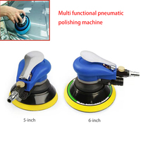 5Inch / 6Inch Pneumatic Orbital Sander Air Grinder Car Body Waxing Polishing Machine For Furniture Metal Wood Grinding