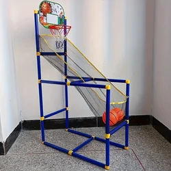 Indoor/outdoor Portable Movable Basketball Rack, Children's Shooting Machine, Outdoor Sports Including 2 Balls and Air Pump