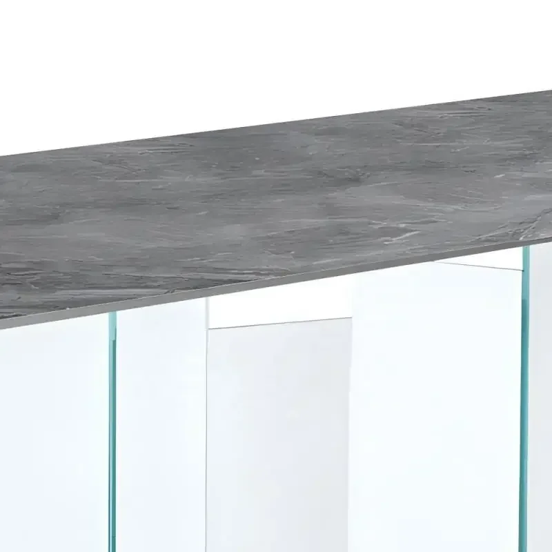 Luxurious rectangular acrylic living room restaurant hotel villa dining table