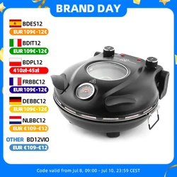 Klaif Electric Pizza Maker, 420℃, 1200 Watt, 5 Separate Temperature Levels, Flame Resistant Stone Plate 1200W 32cm