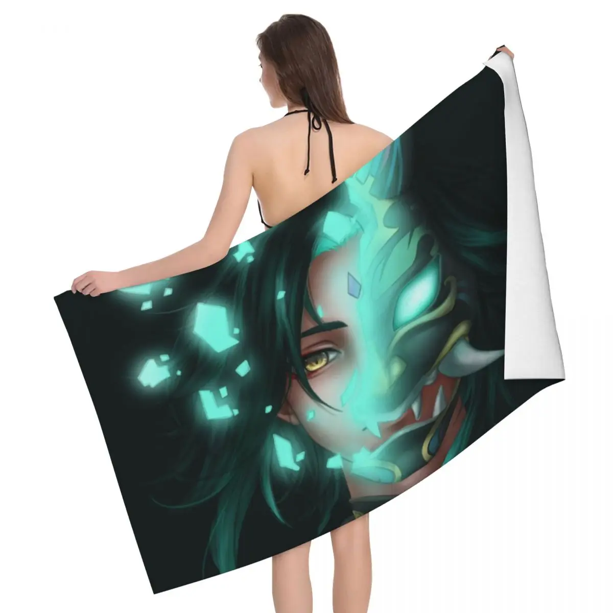 

Xiao Genshin Impact Beach Towel Quick Drying Games Super Soft Microfiber Shower Sauna Towels