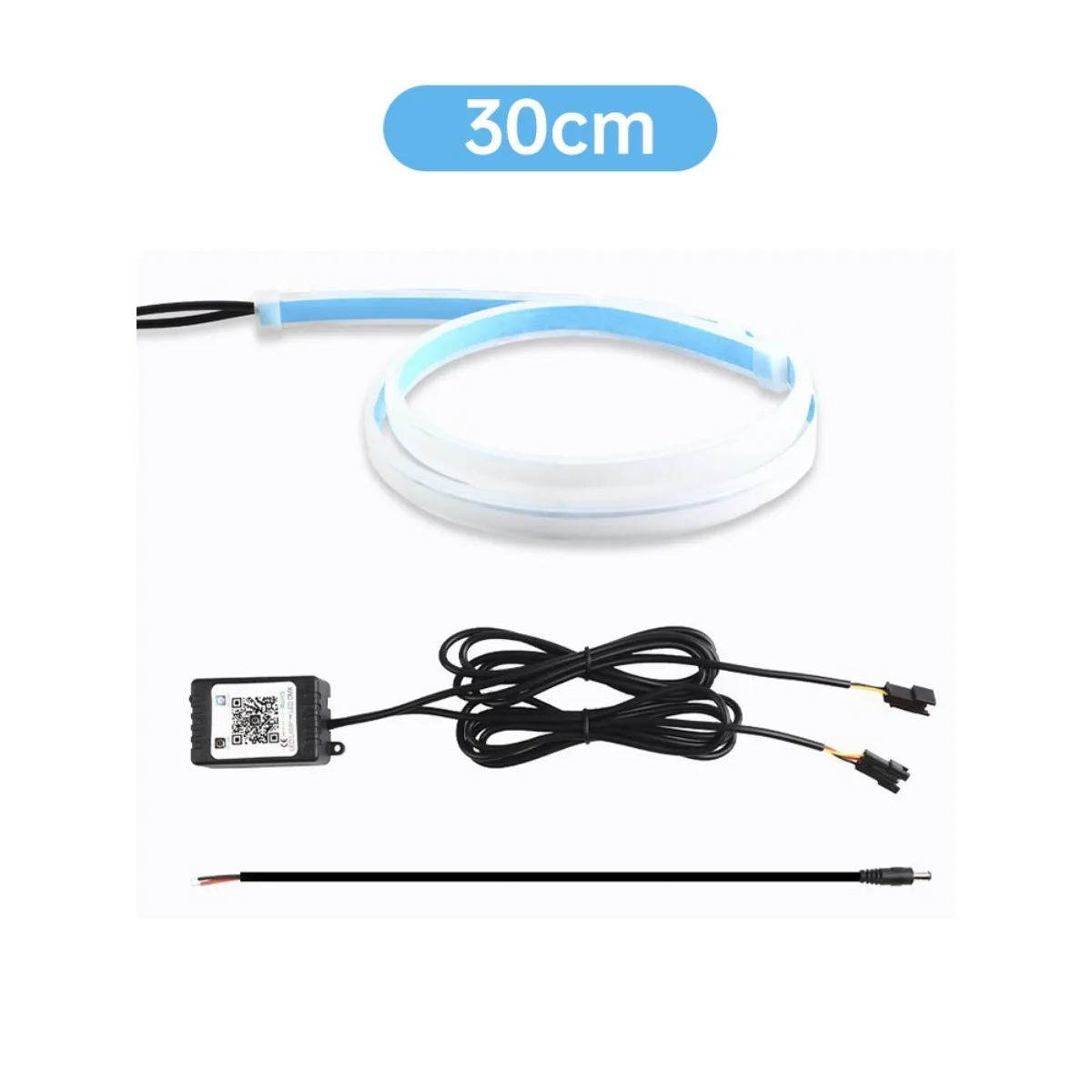 Ultra Thin LED Headlight DRL Eyebrow Strip with APP Control For Car 30cm` Replacement Accessories