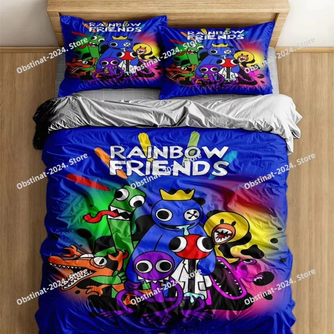 

Graffiti Rainbow Friends Cartoon Duvet Cover UK Single Double King US Twin Full Queen Size Bed Linen Set