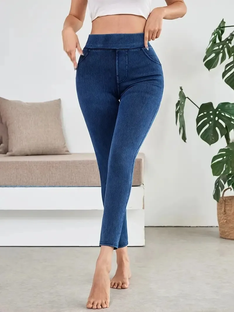 

Женские эластичные джинсы скинни, облегающие, со средней посадкой, модные, повседневные, джинсовые брюки до щиколотки