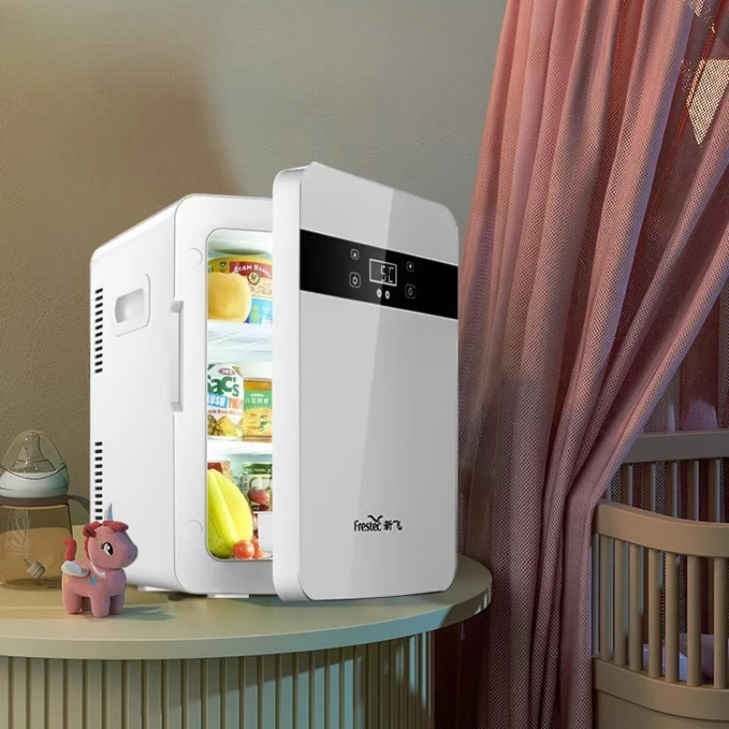 ‌ 22L大容量ミニ冷蔵庫 スマート冷却/加熱 デュアルモード 車載 家庭用 省エネ コーナー保護 化粧品用