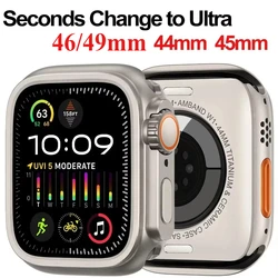 Alloy Case For Apple Watch Series 11 10 9 8 7 46 45mm Seconds Change to Ultra 3/2/1 49mm Protection Shell iWatch 6 5 4 SE 44mm