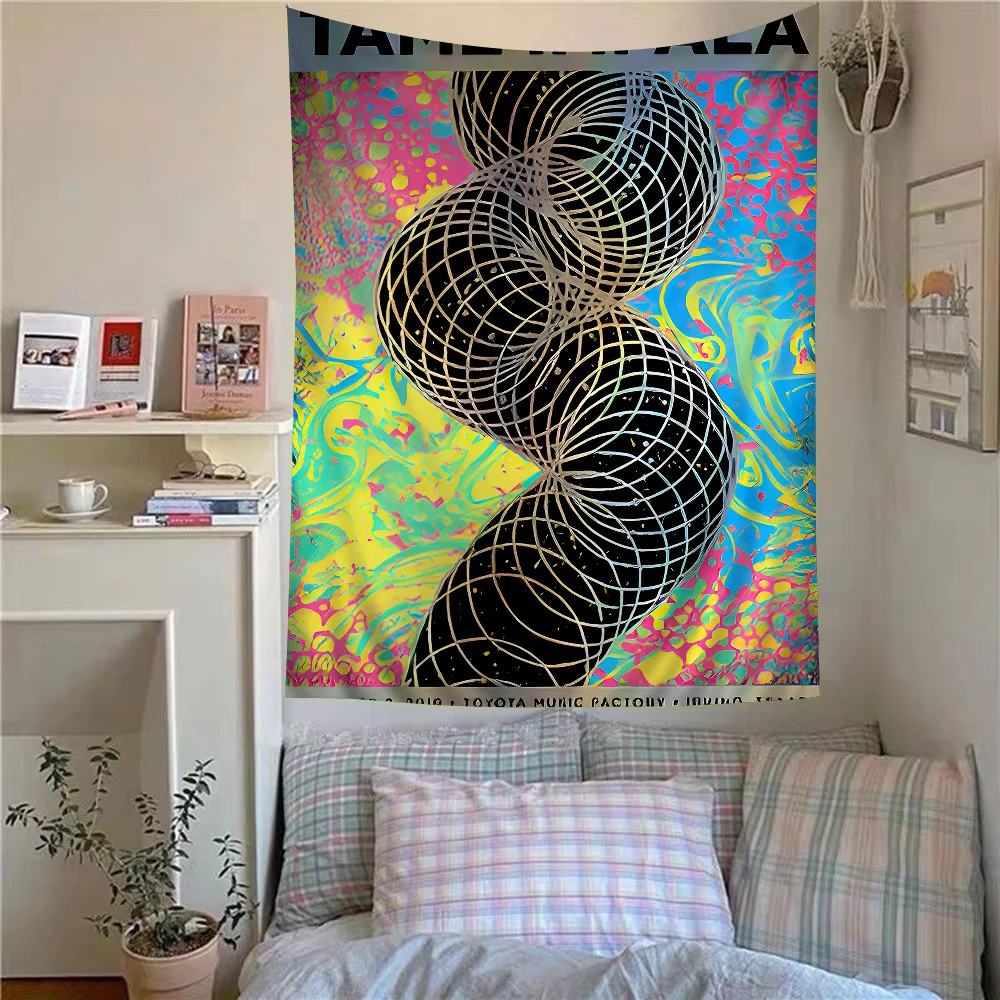 

Tame Impala Psychedelic Anime Tapestry Art Science Fiction Room Home Decor Wall Art Decor