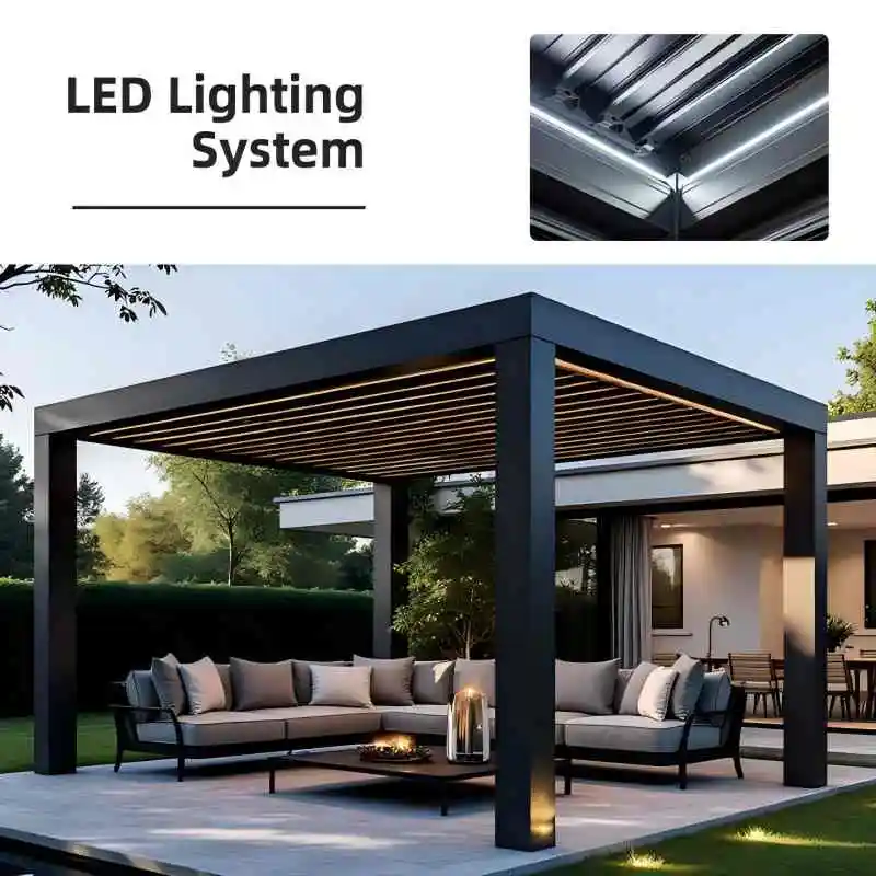 

High Quality Aluminum Alloy Pergola Pavilion Easy Assembly Weather Resistant Anti Rust Resistant Durable Outdoor Patio Backyard