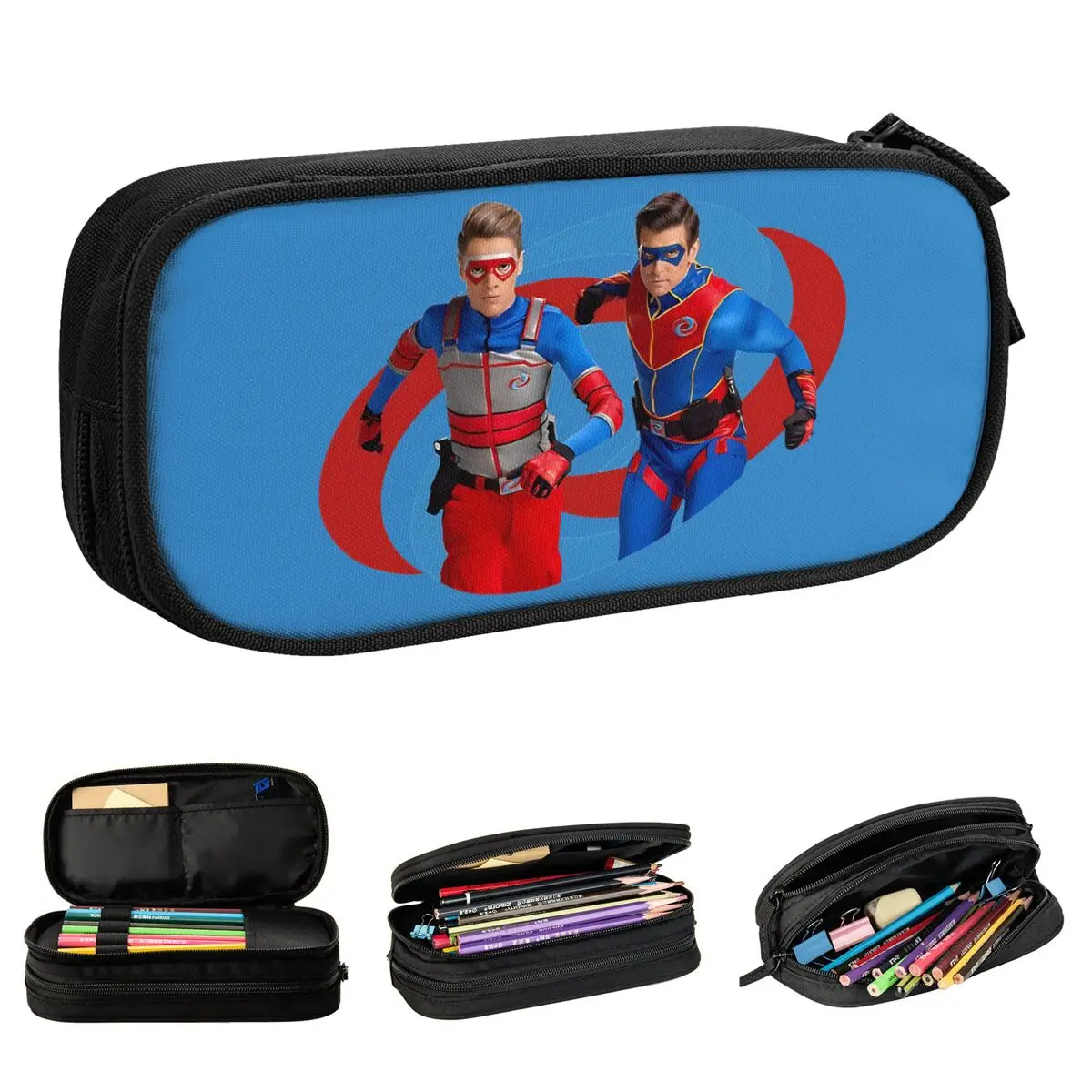 henry-danger-action-logo-estojos-de-lapis-moda-caneta-caixa-bolsa-estudante-grande-armazenamento-material-escolar-presente-estojos