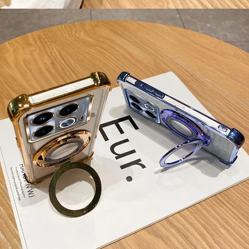 For Xiaomi 14T Pro Luxury Shockproof Magnetic Bracket for Magsafe Case for Funda Xiaomi 14T Pro 14 T 14TPro With Holder Cover