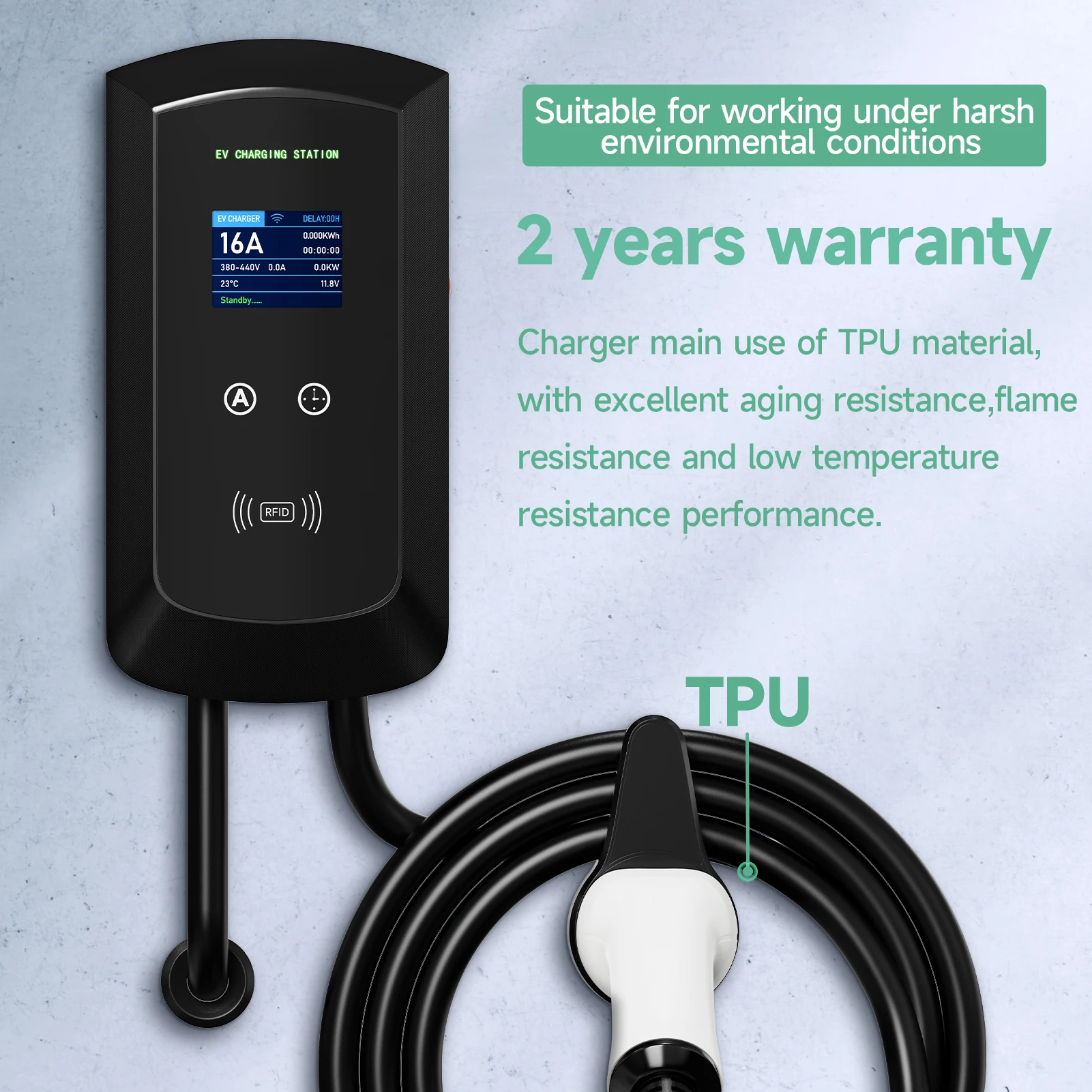AFEEV 22KW 32A 3Phase EV Ladestation Typ2 IEC62196-2 Elektroauto Ladegerät 7,6/11KW EVSE Wallbox WiFi APP Fernbedienung – Detail 7