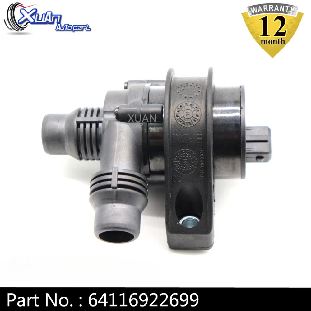 

XUAN Cooling Auxiliary Water Pump 64116922699 For BMW E39 E60 E61 E63 E64 E65 E66 E67 E53 X5 E38 525i 528i 530i 745i 750Li 750i