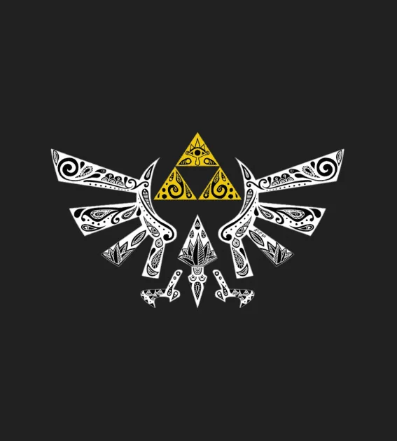 Zelda Classic Triforce Hyrule Crest Printed T-Shirt. Summer Cotton O-Neck Short Sleeve Mens T Shirt New S-3XL