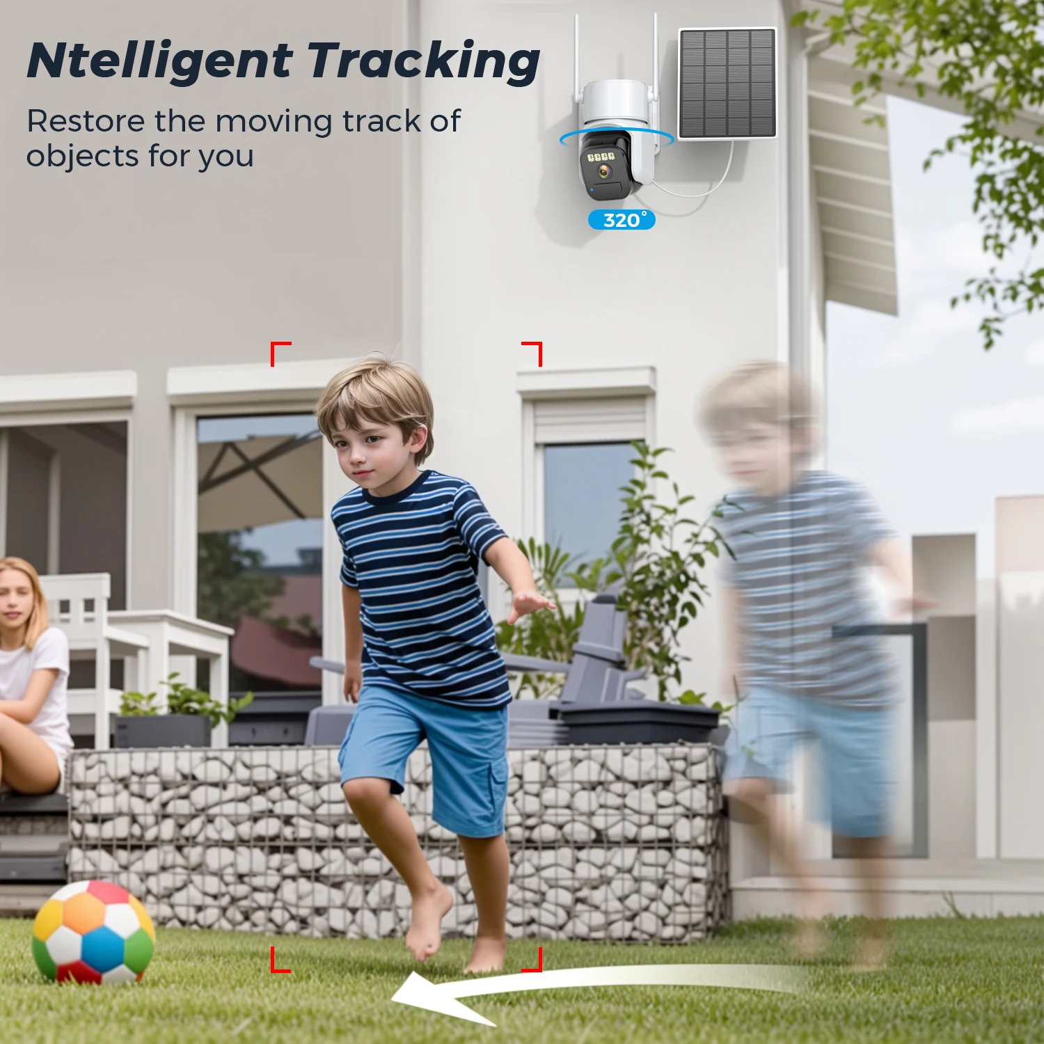 Wireless Solar Powered IP Camera WiFi PTZ Outdoor with Built-in Battery Long Standby 8MP 4MP 2MP Video Surveillance O-KAM