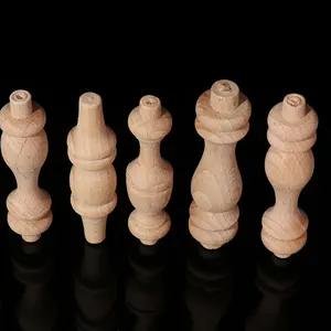 Multi European Styles Massy Wood Sculpted Legs Foot Foot Foot, Cabinet Seat Feets, Vintage Home Decoration, Crafts Accessories 8 Main Sales Feet for Retro Furniture - №5