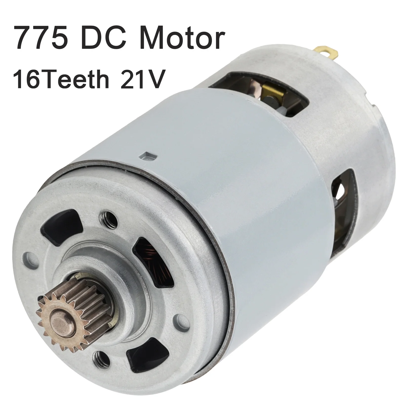 RS775 DC Motor with 16Teeth Gear 21V 19800RPM Micro Motor Fit for Makita Impact Drill/Cordless Electric Drill,Impact Drill Motor