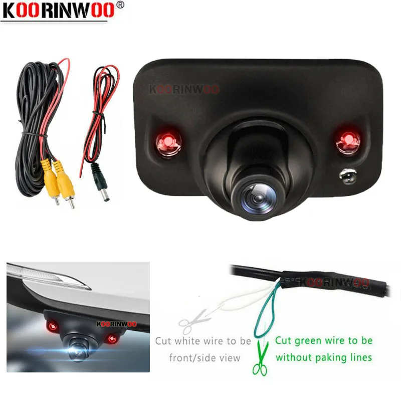 Koorinwoo Video System Switch HD Car Rear view Camera Front Camera Side View Cameras IR Night Vision For Android Radio Monitor