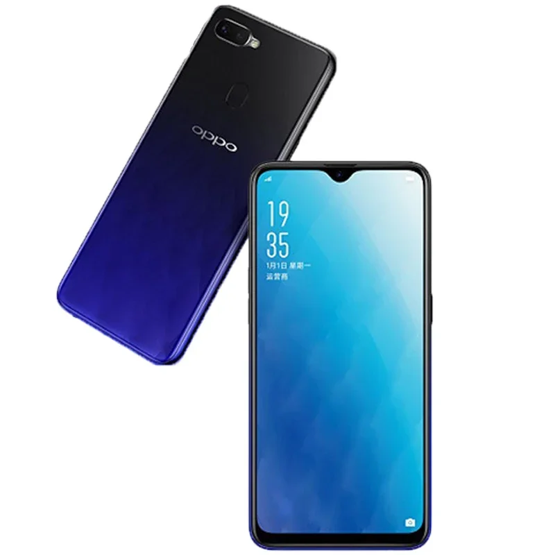 OPPO F9 스마트폰 글로벌 펌웨어, 6.3 인치 MediaTek Helio P60 버전, 안드로이드 8.1RAM, 4GB ROM128 GB