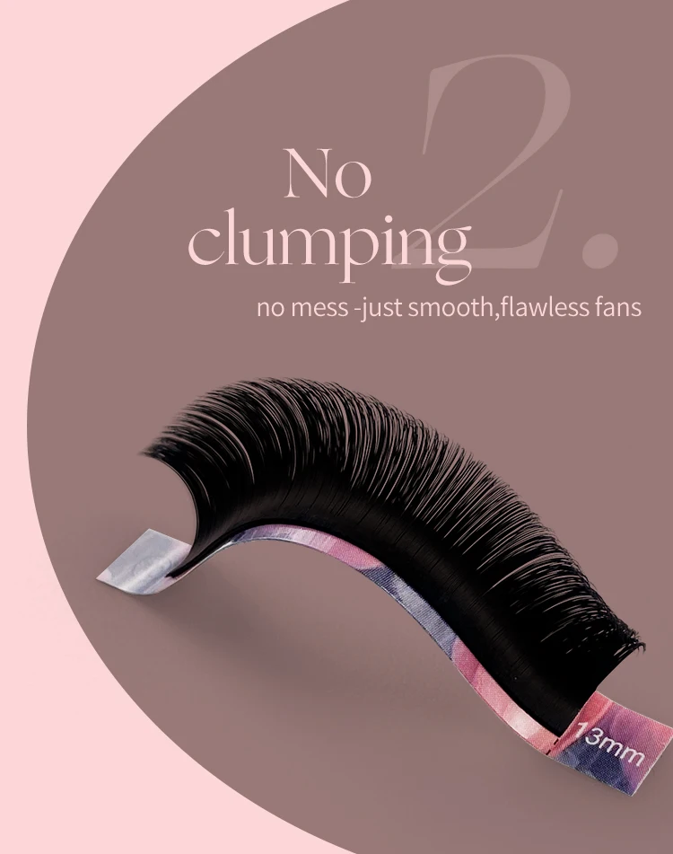 Abonnie Dark Matte Cashmere Easy Fan Like Butter Wimpernverlängerung Zubehör Blooming Eyelash Extension Easy Fan Personalisierbar – Detail 5