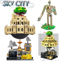 1179PCS Anime Film Castle In The Sky Music Box  Building Blocks Robot Soldier Monster Laputa Character Mech Bricks Toy Kids Gift