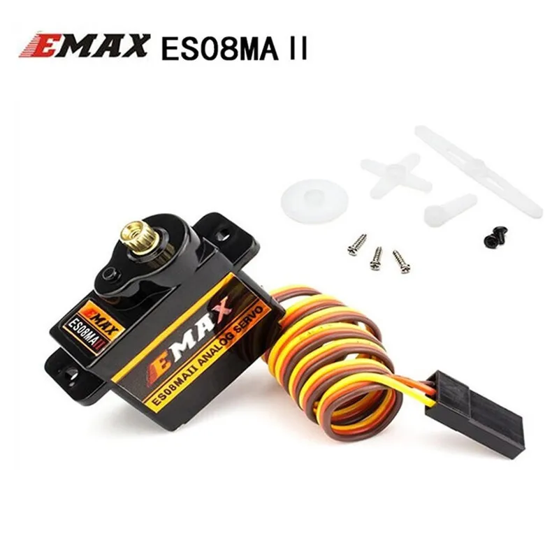 EMAX-Micro Servo de engranaje de Metal para coches, barcos, helicópteros y aviones, ES08MAII, 12G, Original