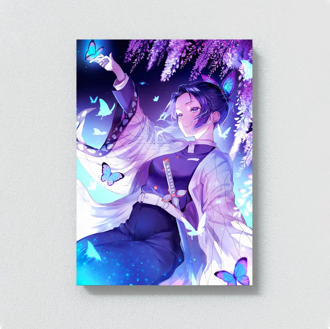 Japanese Anime Posters Demon Slayer Canvas Painting Hot Character Portrait Kochou Shinobu Wall Art Pictures Room Home Decoration