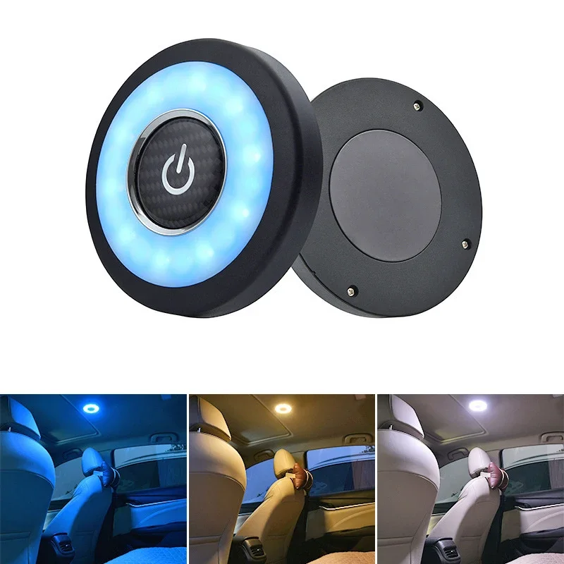 Car Interior Ambient Light Ceiling Lamp Car Reading Light Rechargeable LED Auto Styling Night Light for Automobiles Family Party