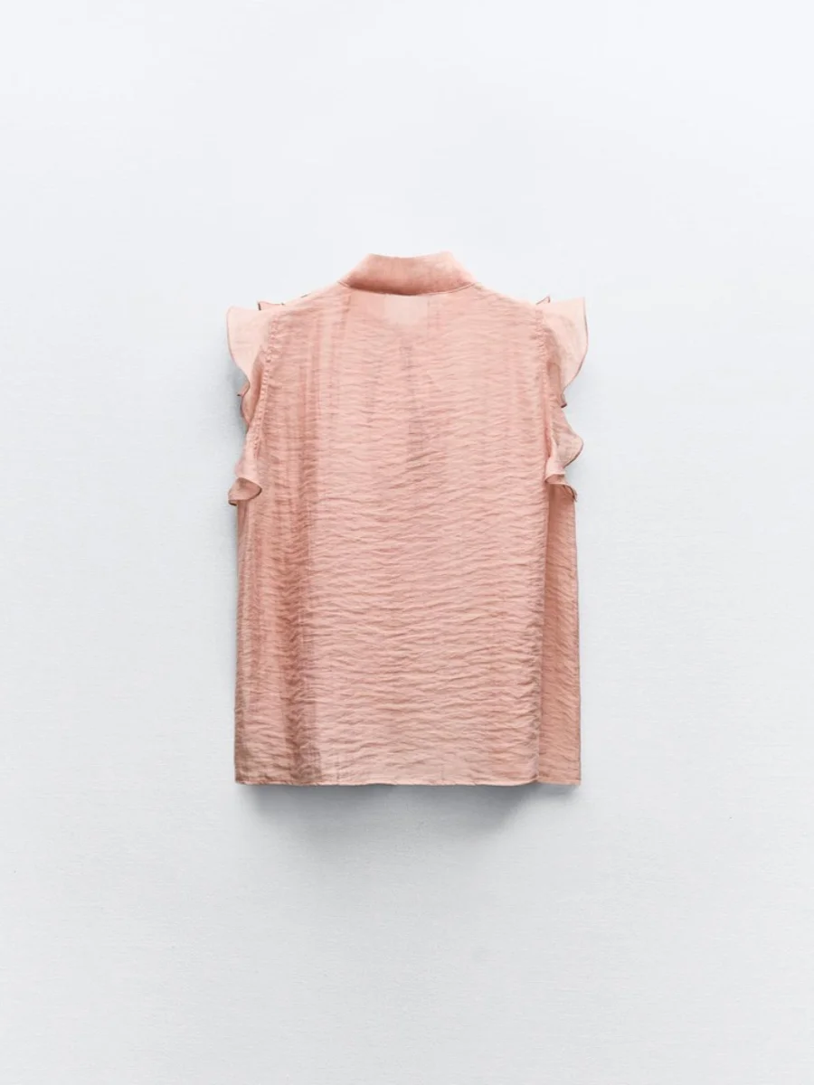 

New Summer Women's irt V-ne Svel Knot Decoration Loose Fit Regular Length Single Button Closure
