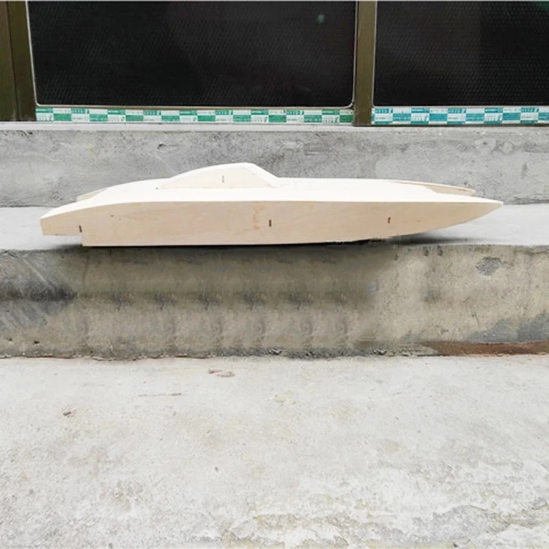 Catamaran Speedboat Wooden Remote Control Boat Model Manual Assembly Kit Unfinished Boy Toy Gift