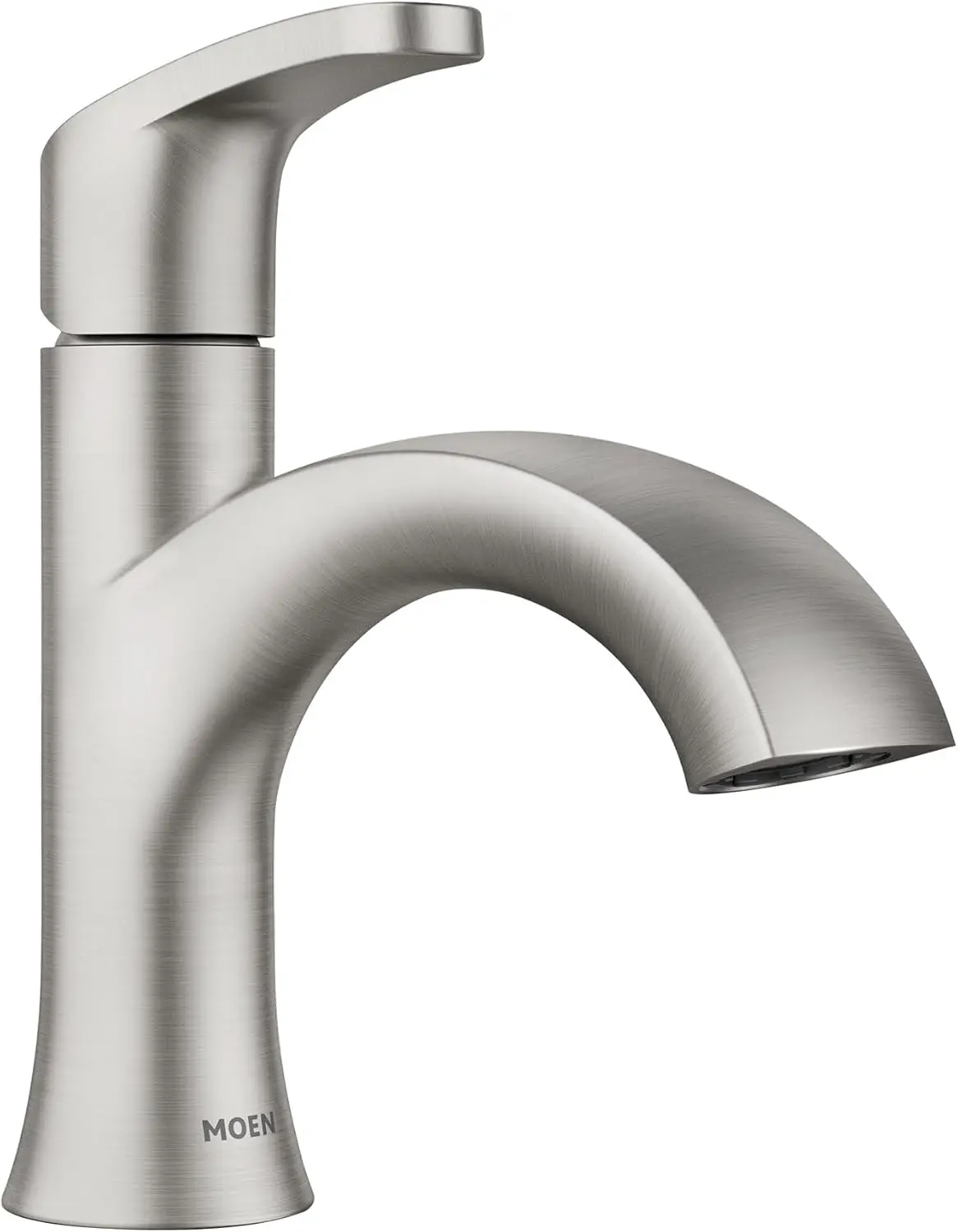 

84346SRN Karis Spot Resist Brushed Nickel One-Handle Single Hole Bathroom Sink Faucet with Optional Deck Plate