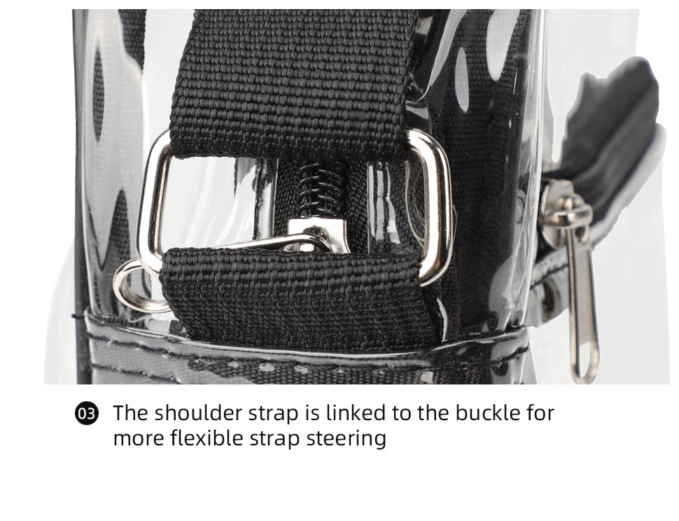 TINYAT Damen-Umhängetasche aus PVC-Material, transparent, wasserdicht, leicht, Umhängetasche, Konzert, Stadionveranstaltungen, Patry, Brusttasche – Detail 17