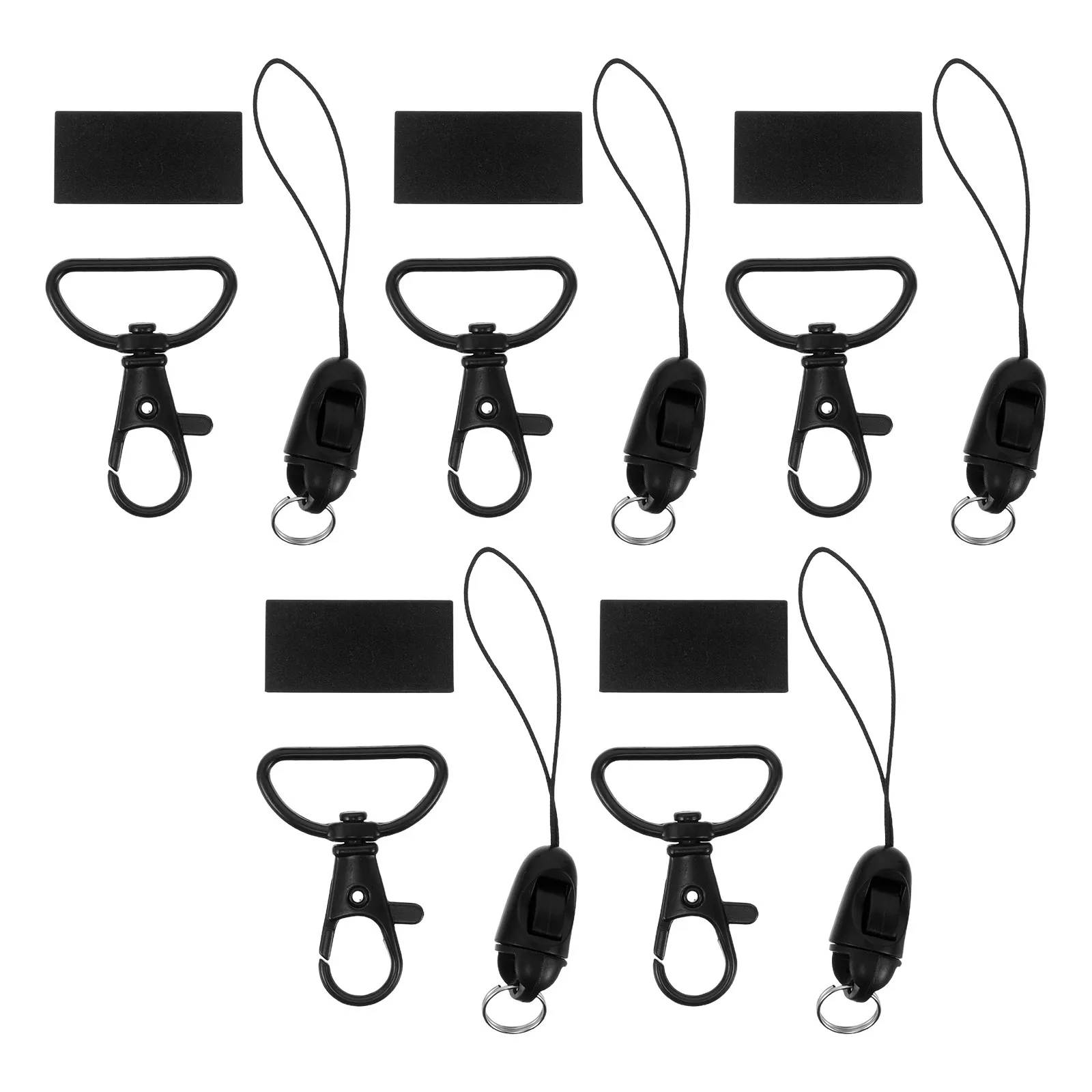 5 Sets Phone Charms Strap Kit DIY Cellphone Hanging Rope with Split Ring Lobster Clasp Cell Phone Keychain for Handmade Decor