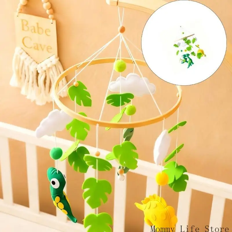 سرير جرس سرير دوار على شكل ديناصور، لعبة حسية دوارة مهدئة للأطفال #3