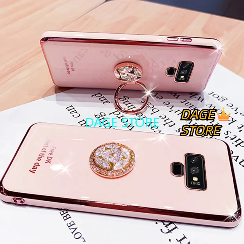 Etui na Samsung Galaxy Note 9 20P S10 LITE S10PLUS S10E S20 Ultra S20PLUS S20FE Bling kryształowy uchwyt miękki TPU tylna obudowa