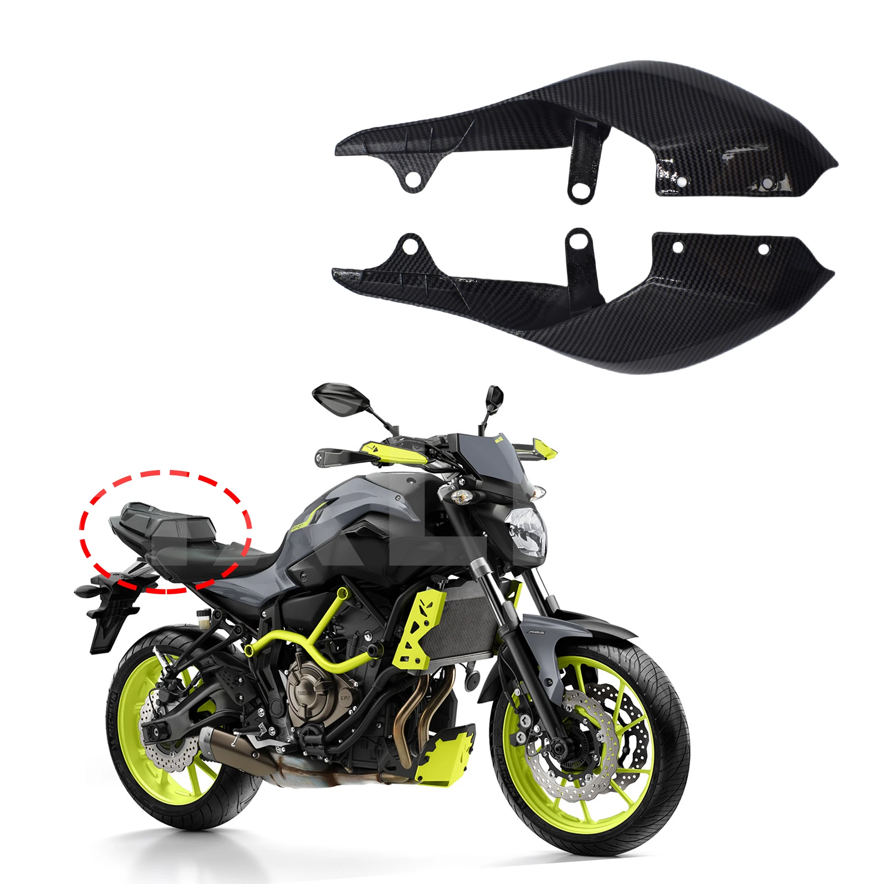 

Новинка, подходит для YAMAHA MT-07 MT 07 FZ07 2021-2023, задняя секция, положение пассажира, боковая крышка, задняя обтекатель боковой панели