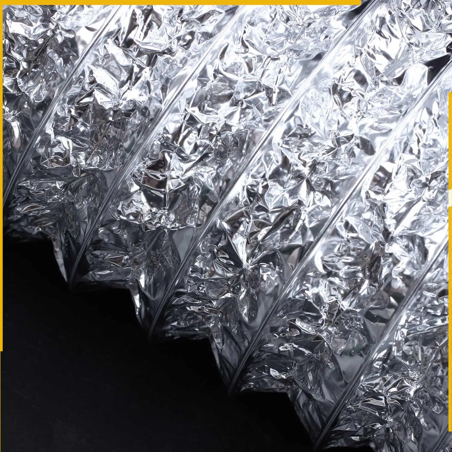 A92P 3 เมตรความยาว 100 มม./4 นิ้ว Fresh Air ระบบอลูมิเนียมยืดหยุ่นท่อไอเสียท่อระบายอากาศท่อสําหรับห้องน้ํา